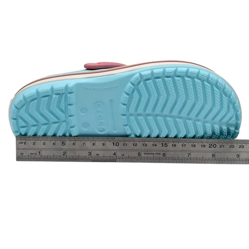 Crocs Bayaband Youth Big Girls Slip-on Clogs Size 5 (J5) Sky Blue Water Friendly